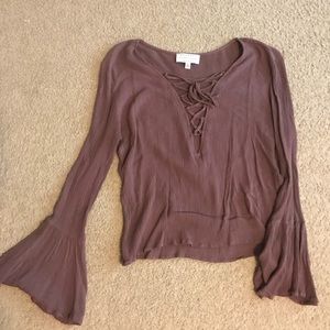 Maroon crop shirt